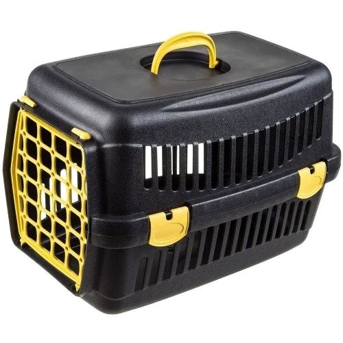Переноска AnimAll CNR-102В для кошек и собак 48.5х32.5х32.5 см черная с дверью в ассортименте (2000981203344) фото 5