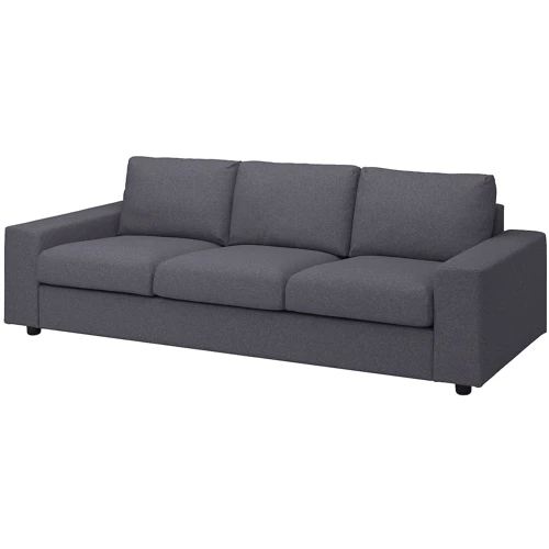 

Чехол на 3-местный диван ІКЕА Vimle с широкими подлокотниками / Gunnared средне-серый (s79401132)