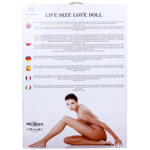 Надувная кукла ANGELINA 3D с вставкой из киберкожи и вибростимуляцией, BS5900001