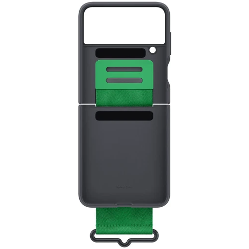 Чехол для телефонов Samsung Silicone with Strap Cover Black (EF-GF721TBEGUA) for Samsung F721 Galaxy Flip 4: Цвет черный