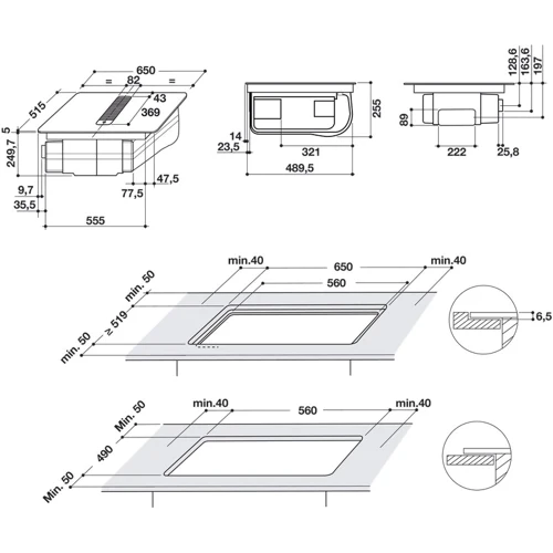Варочная поверхность WHIRLPOOL WVH 1065B F KIT: Рабочая поверхность стеклокерамика