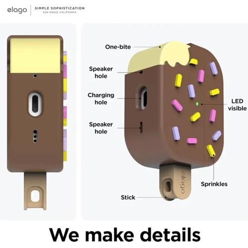 Чохол Elago Ice Cream Case Dark Brown (EAPP2-ICE-DBR) for Airpods Pro 2 фото 1