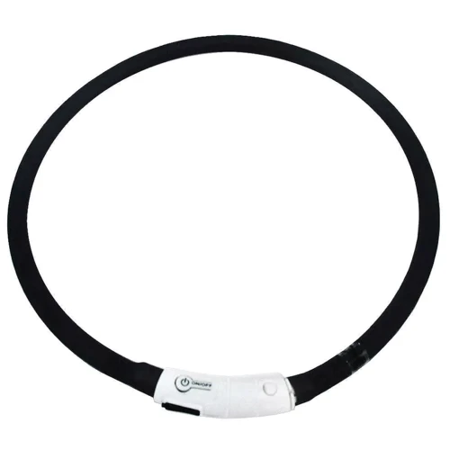 Ошейник Expert для собак с подзарядкой LED светится USB силикон Черный 1x70 см (426.01)