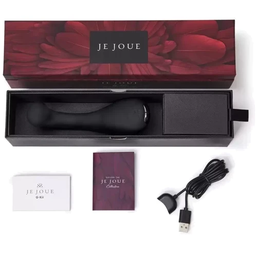 Премиум вибратор Je Joue - G-Kii Black с регулируемым изгибом и глубокой вибрацией + косметичка
