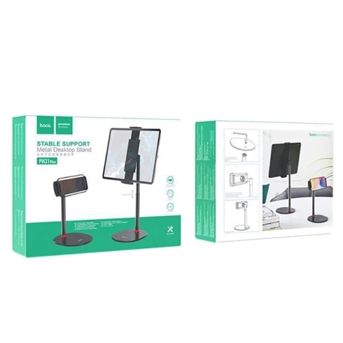 Держатель Hoco Desk Holder PH31 Plus Black for Tablets and Smartphones from 4.7'' to 12.9'': Тип настольный