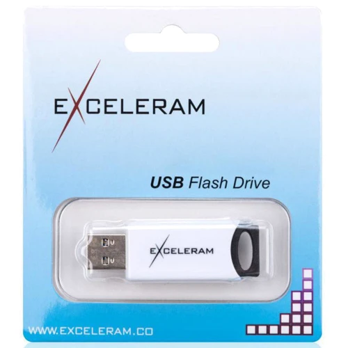 USB-флешка eXceleram 64GB H2 Series USB 2.0 White/Black (EXU2H2W64): Объем памяти 64 GB