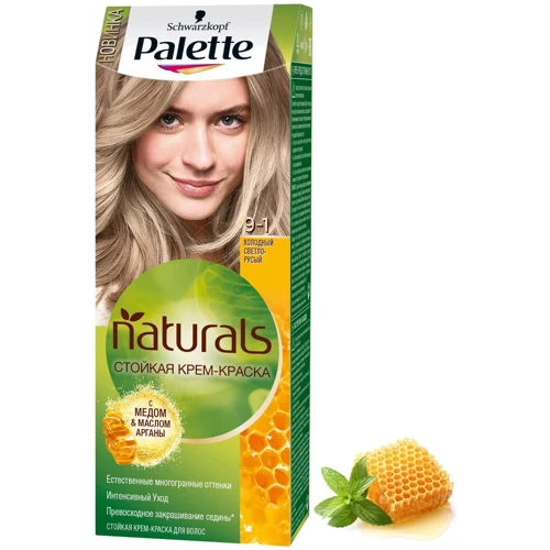 Palette Naturals Крем-краска для волос 9-1 Холодный Светло-русый 110 ml: Тип волос Все типы