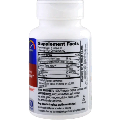 Enzymedica Enzyme Defense Протеолитические ферменты 60 капсул: Форма выпуска Капсулы