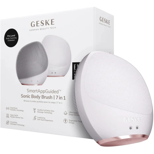 Ультразвукова щітка для тіла та інтенсивний пілінг GESKE Sonic Body Brush&Intensive Exfoliator 7в1 starlight