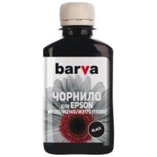 Чернила Barva EPSON M1100/M3170 (110) BLACK 180мл Pigm. (E110-725): Цвет Black