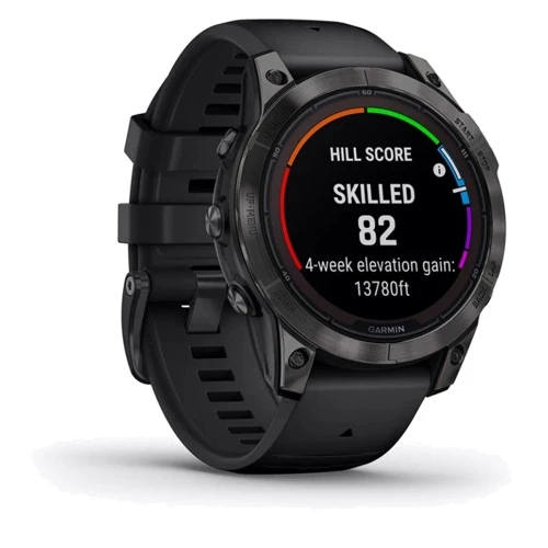 Смарт-часы Garmin Fenix 7 Pro Sapphire Solar Carbon Grey DLC Titanium with Black Band (010-02777-11): Время работы до 22 дней