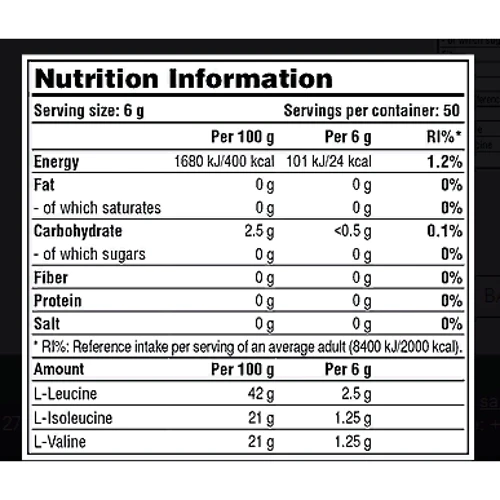 Аминокислота для спорта Galvanize Nutrition BCAA Zero 2:1:1 300 g /50 servings/ Tropical Blast: Вкус Тропические фрукты