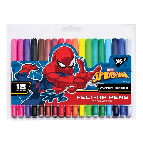 Фломастеры YES Marvel Spiderman 18 цветов (650497)