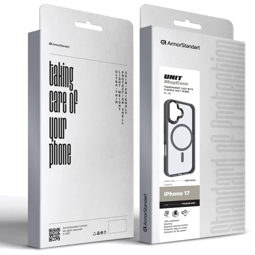 Чехол для iPhone ArmorStandart Unit MagCase Titanium Grey for iPhone 17 (ARM86285)