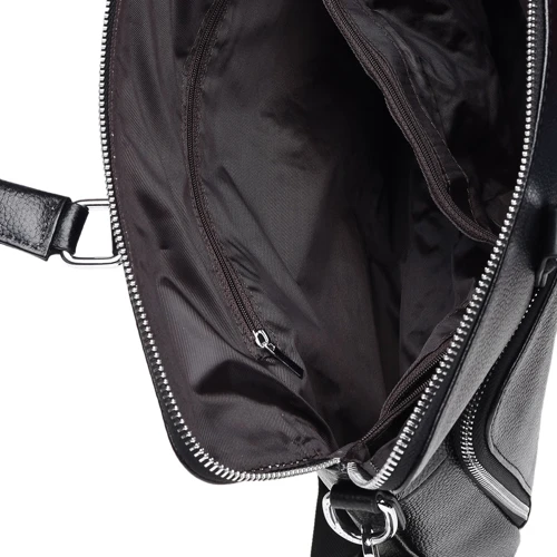 Мужская конференц-сумка Keizer черная (K19227-black): Материал Натуральная кожа