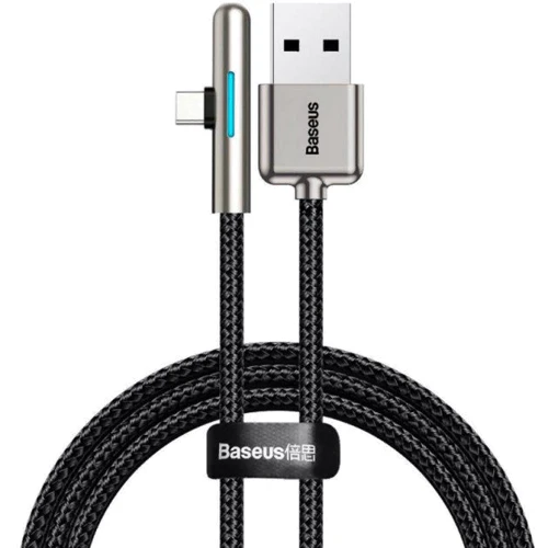 Кабель Baseus USB Cable to USB-C Iridescent Lamp Mobile Game 1m Black (CAT7C-B01)