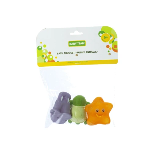 Набор игрушек для ванны Baby Team Забавные зверушки Морские жители 3 шт (9022)
