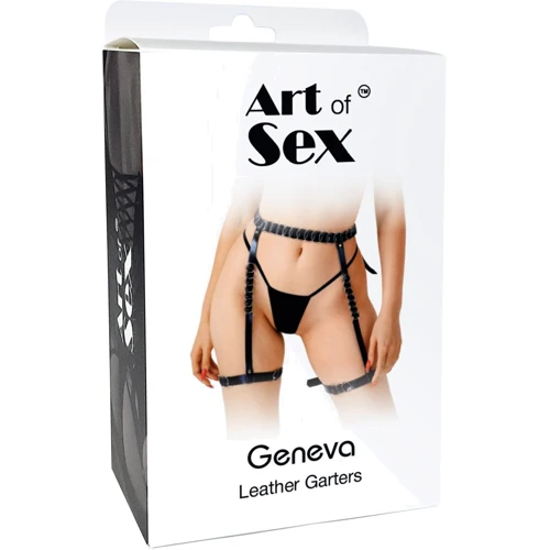 Гартеры украшенные кольцами Art of Sex - Geneva, XS-M