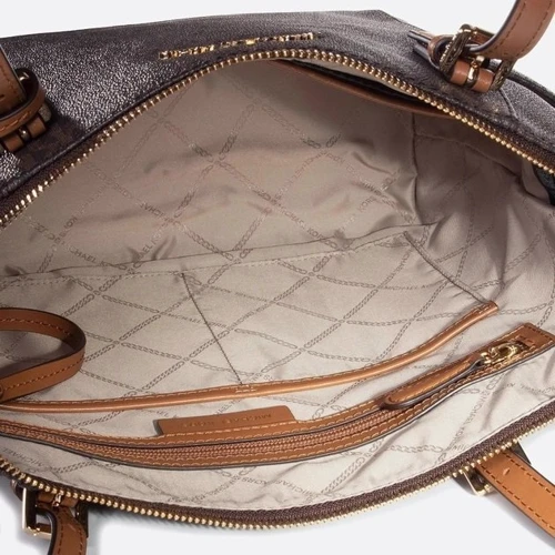 Женская сумка тоут Michael Kors JET SET ITEM EW TZ TOTE темно-коричневая (30S0GTTT1B252): Застежка Молния