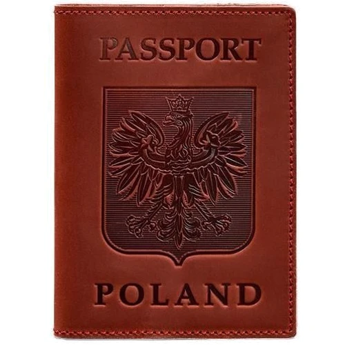Обложка для паспорта с польским гербом BlankNote коралловая (BN-OP-PL-coral)