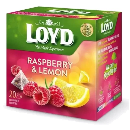 Чай Loyd фруктовый Raspberry and Lemon малина и лимон 20х2 г (3103755)