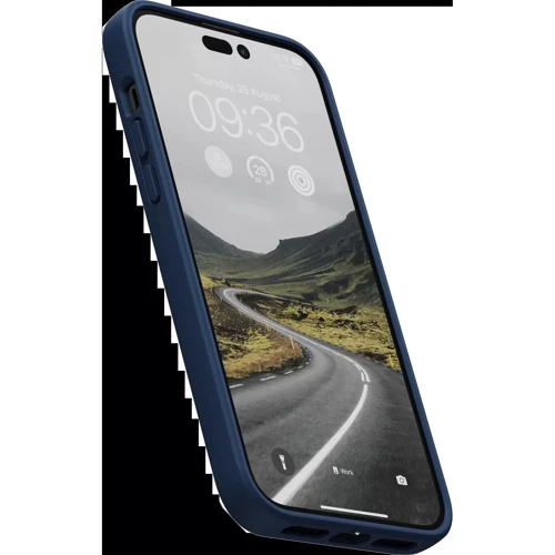 Чехол для iPhone Njord Salmon Leather MagSafe Case Blue (NA43SL01) for iPhone 14 Pro: Цвет синий