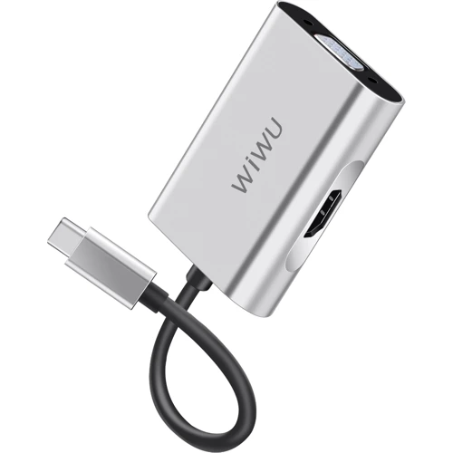 Адаптер WIWU Adapter Apollo A20VH USB-C to HDMI+VGA Silver (6957815507122 )