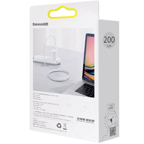 Кабель Baseus Cable USB-C to USB-C Superior Series PD 100W 2m White (CATYS-C02) фото 5