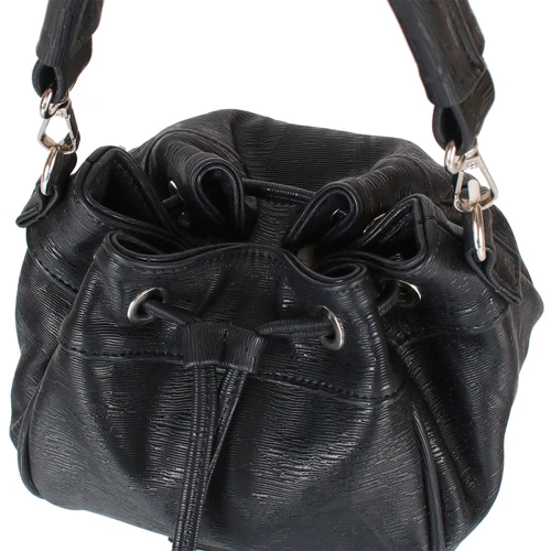 Женская сумка бакет-бэг Laskara черная (LK10195-black): Тип Сумки
