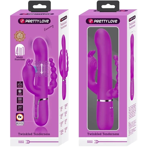 Вибромассажер с анальным и клиторальным стимулятором LYBAILE Pretty Love Cammy Purple Twinkled Tenderness (BW-500036)
