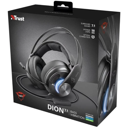 Навушники Trust GXT 383 Dion 7.1 Bass Vibration USB BLACK (22055): Опір навушників (Ом) 32