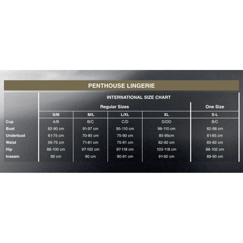 Комплект сорочка в стиле 60-х и трусики с доступом Penthouse - Libido Boost White S/M