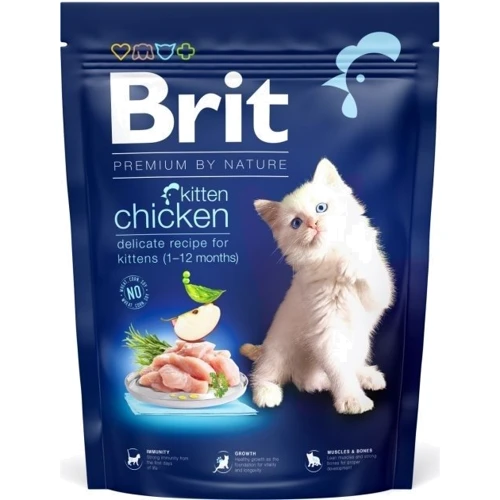 Сухий корм Brit Premium by Nature Cat Kitten набір 2+1 для кошенят з куркою 300г (2700000024881): Вага упаковки 0.9 кг