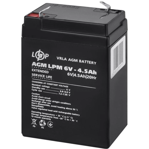 Аккумуляторная батарея LogicPower LPM 6V 4.5 Ah, AGM (3860): Напряжение, В 6