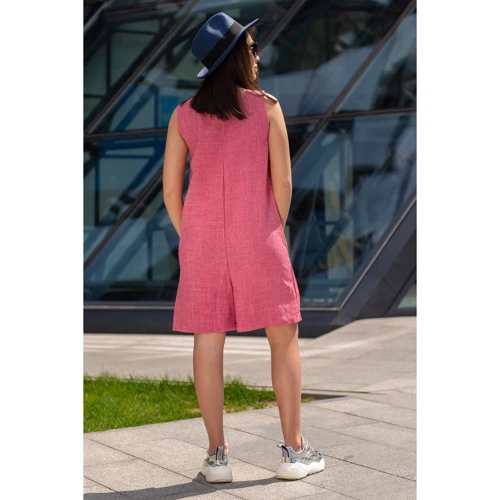Комбинезон FLFashion Гавана ФКГ 3054 XXL-3XL розовый: Состав Лен