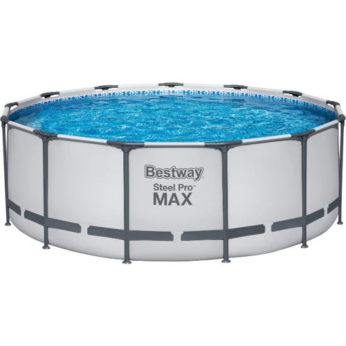Бассейн Bestway каркасный круглый 396-122 см (5618W) (12690 л, фильтр-насос 220V, лестница, крышка-чехол) фото 1