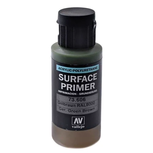 Акрил-полиуретановая грунтовка Vallejo German Green Brown RAL 8000 60 мл (VLJ73606)