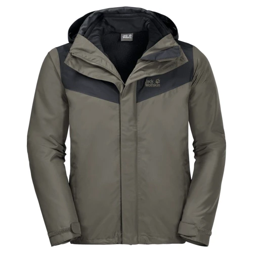 Куртка Jack Wolfskin Arland 3IN1 1110711-5066 46 серая демисезонная с капюшоном
