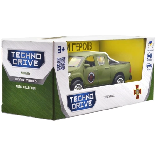 Автомодель TechnoDrive серии Шевроны Героев - Toyota Hilux - Красная калина (KM6119): Масштаб 1:40