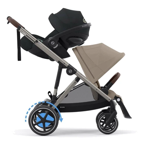 Прогулянкова коляска Cybex eGazelle S TPE Almond Beige з електродвигуном та функцією заколисування (524000547) фото 8