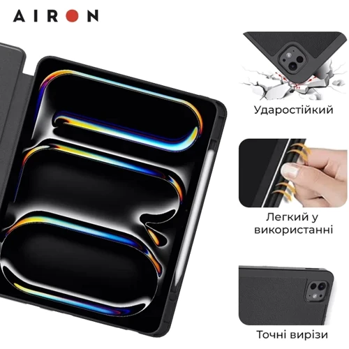 Аксесуар для iPad AirOn Premium SOFT Case Black для iPad Pro 13 2024 M4 фото 6