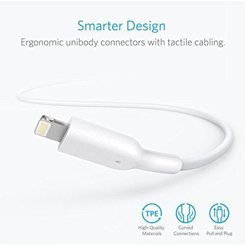 Кабель ANKER USB Cable to Lightning Powerline II V2 1.8m White (A8433H21) фото 4