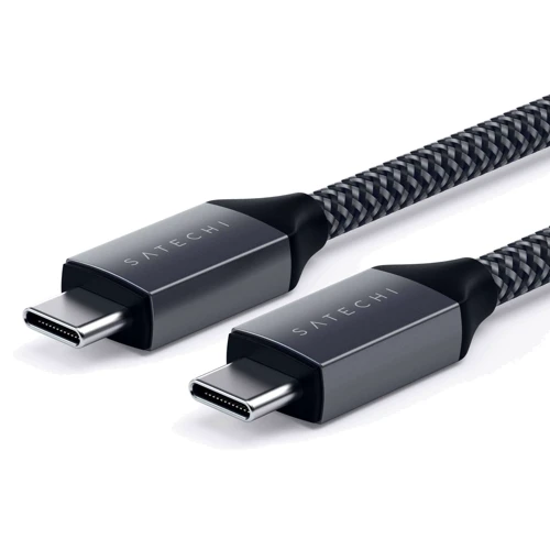 Кабель Satechi Cable USB-C to USB-C PD 100W 2m Space Grey (ST-TCC2M) фото 4