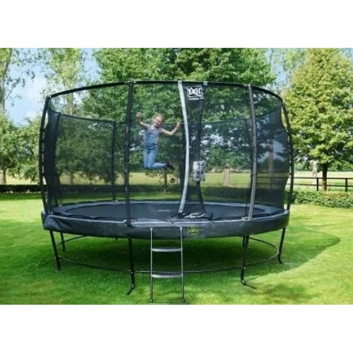 Батут EXIT Elegant Premium 366 cm black с сеткой безопасности Deluxe для детей и взрослых: Форма круг