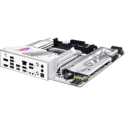 ASUS ROG STRIX B860-G GAMING WIFI UA: Роз'єми на задній панелі DisplayPort, USB 3.2 Gen 1, USB Type-C, USB 3.2 Gen 2, HDMI, S/PDIF (Оптический), Ethernet RJ-45