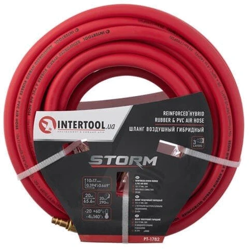 Шланг гибридный Intertool PT-1785 20 атм, 10*17мм, 15м: Тип шланг напорный