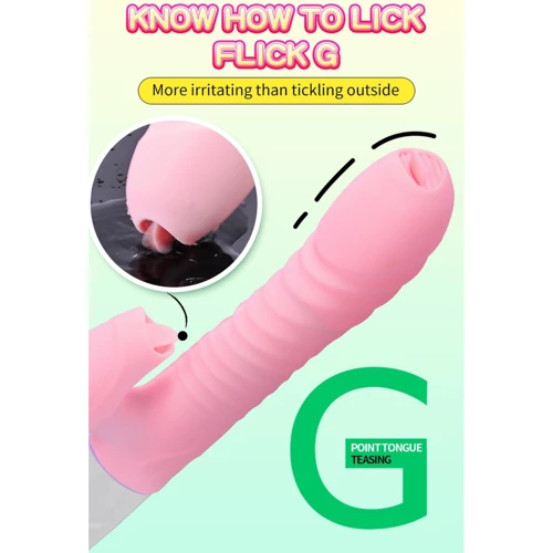 Вибратор BOSS FoxShow Silicone Heating and Thrusting Vibrator Pink