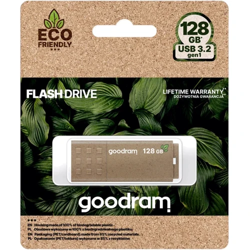 USB-флешка GOODRAM 128GB UME3 USB 3.0 Eco Friendly (UME3-1280EFR11): Максимальна швидкість запису, МБ / с 20