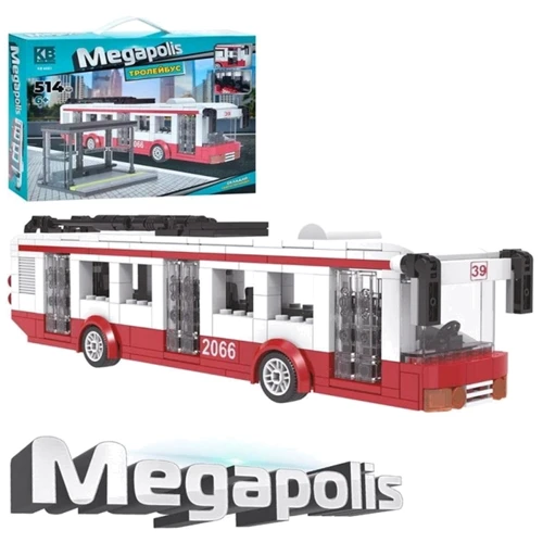 Конструктор LimoToy тролейбус, остановка, 514 дет. (KB 4001): undefined undefined