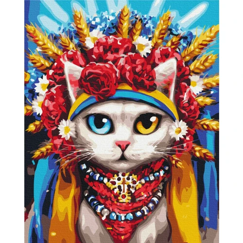 Картина по номерам Brushme Кошка украиночка ©Марианна Пащук 40х50 см (BS53126)